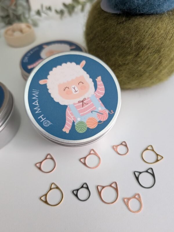 Cajita oveja Oh Mami! con cable y topes para dos agujas