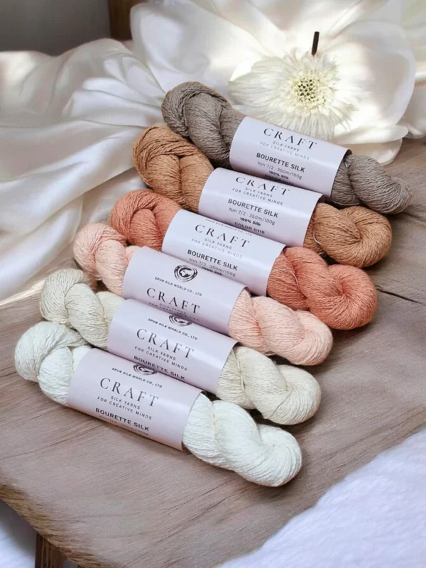 Hilo de seda Bourette